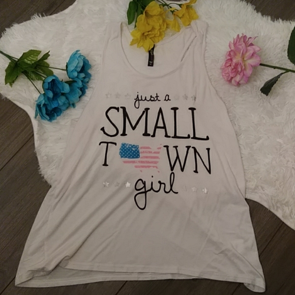2/$24 Electric Pink White Tank Top - Picture 2 of 8